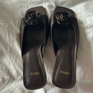 Mango Brown Floral Heels (39)